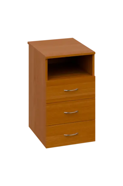 CKC 2 - 64 kontejner přístavný, 3-zásuvkový/nika, deska 25 mm, centrální zámek, olše jantar